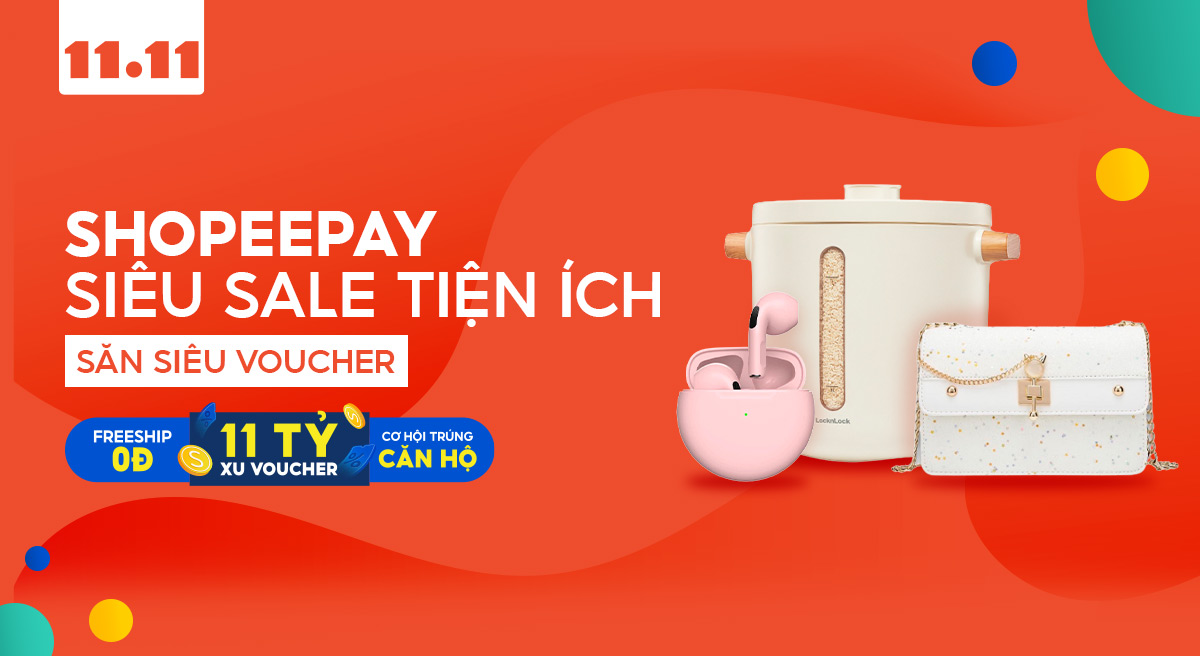 Mã giảm giá Shopee 1.11 - Sale thương hiệu, Airpay, freeship tháng 11, tuần lễ tiêu dùng