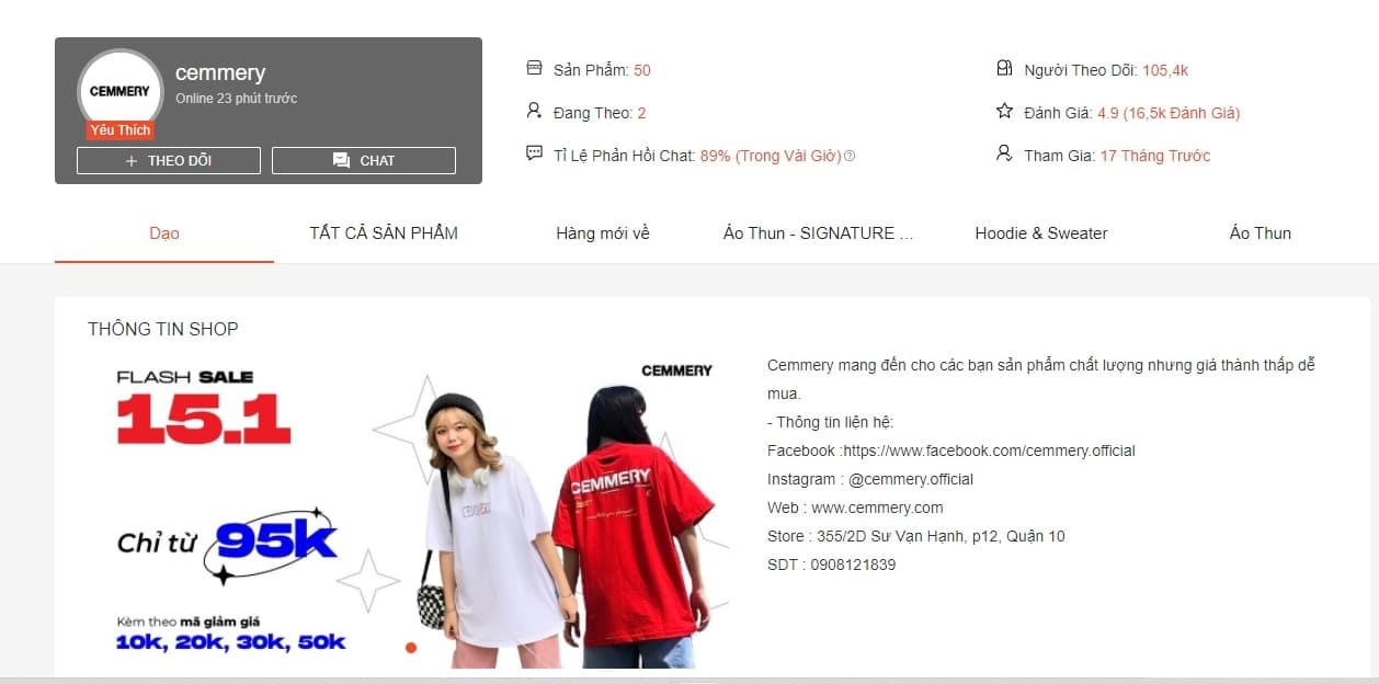 top Local brand nữ được yêu thích nhất trên Shopee