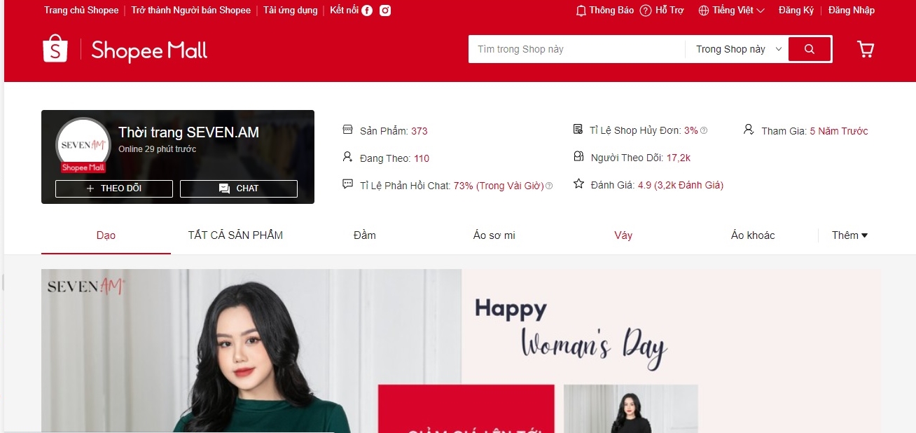 top Local brand nữ được yêu thích nhất trên Shopee