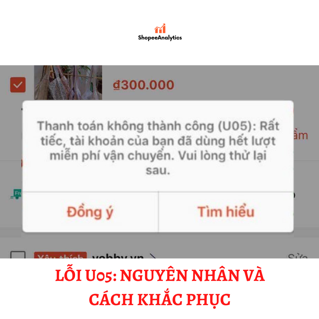 lỗi u05 trên shopee