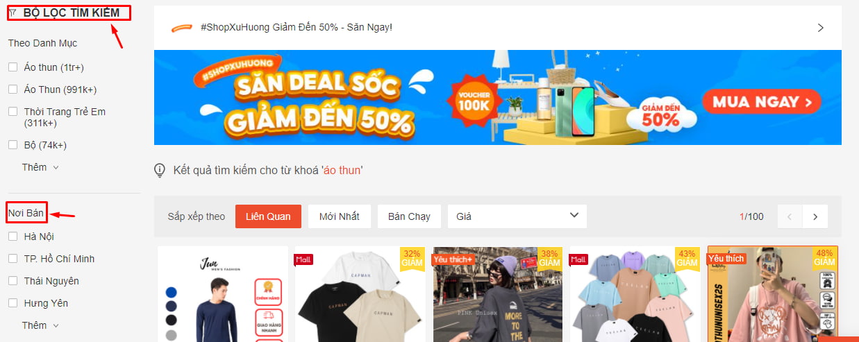 mua hàng nội tỉnh trên shopee