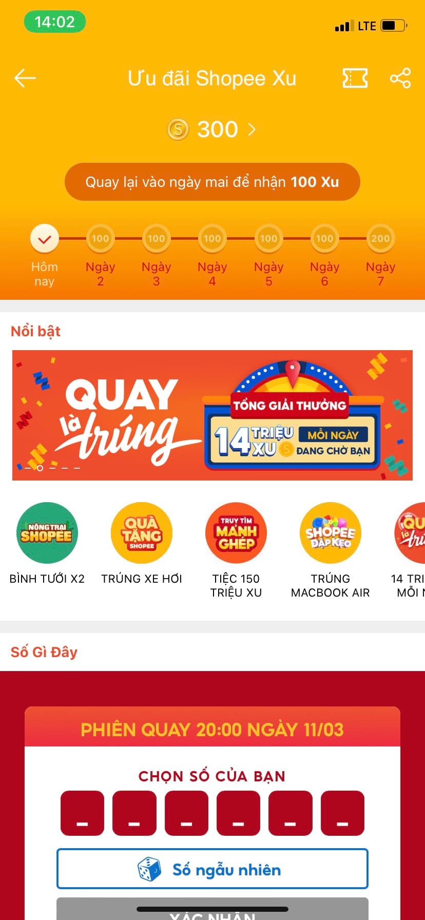 tham gia chơi game shopee