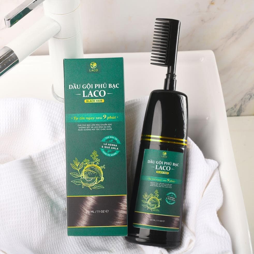dầu gội phủ bạc Laco Black Hair 