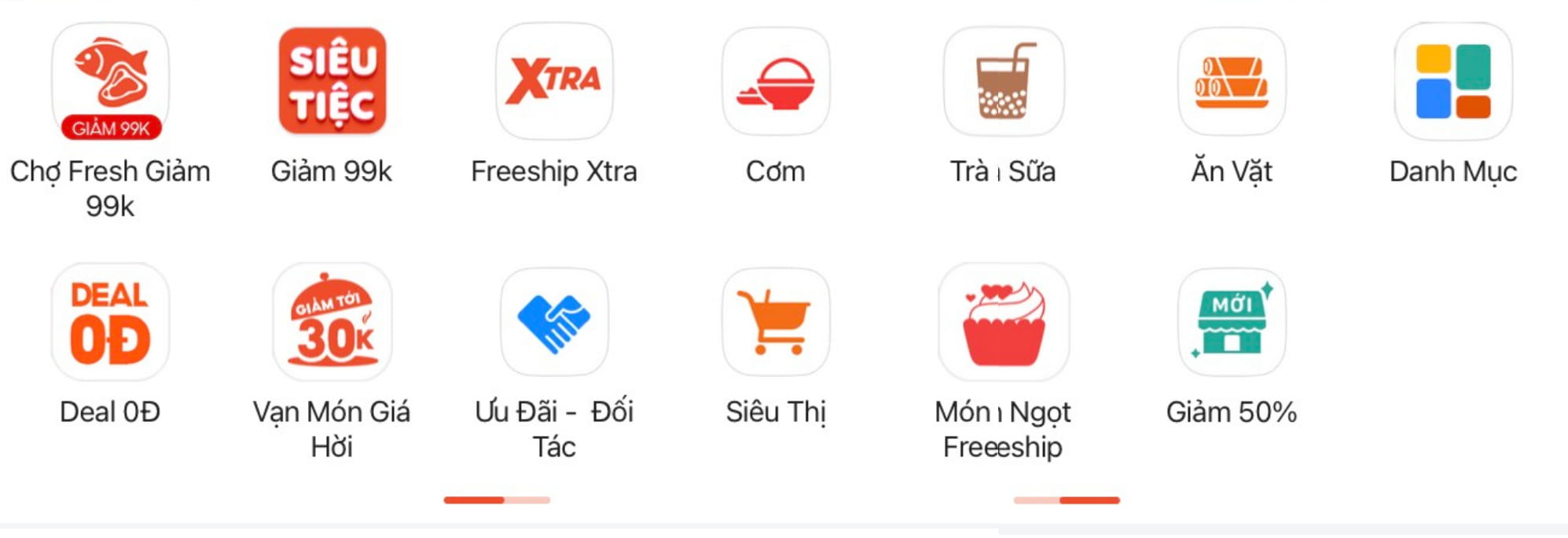 danh mục shopeefood