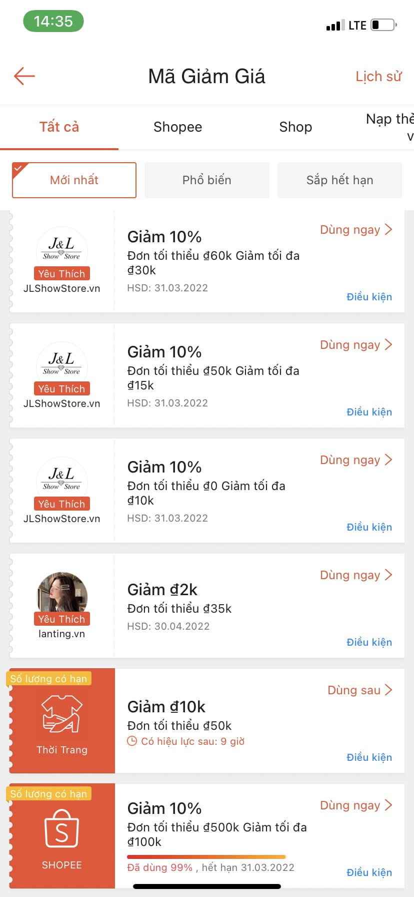mã giảm giá shopee