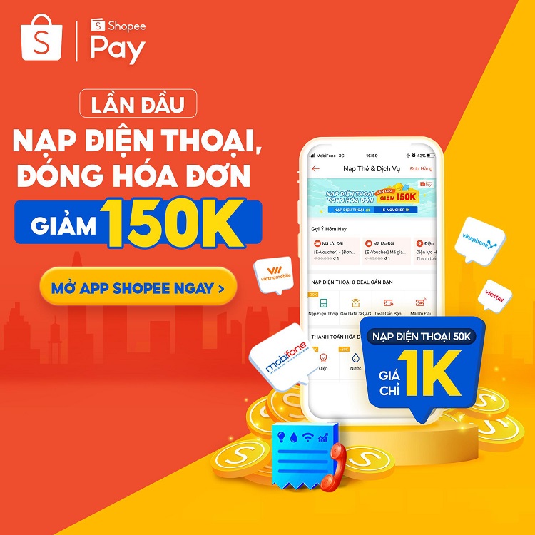 Hướng Dẫn Thanh Toán Hóa Đơn Di Động Trả Sau Trên Shopee Kèm