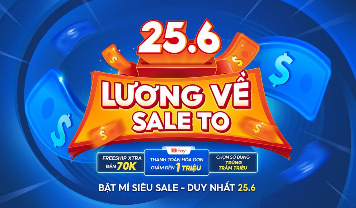 Tổng hợp mã giảm giá Shopee 25/6 - Lưu và sử dụng Voucher thanh toán hóa đơn đến 1 triệu đồng