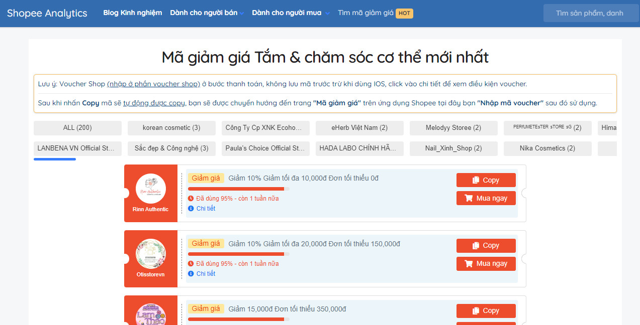 +1000 mã giảm giá Tắm & Chăm sóc cơ thể siêu hot trên Shopee: Cập nhật nhanh trong tháng