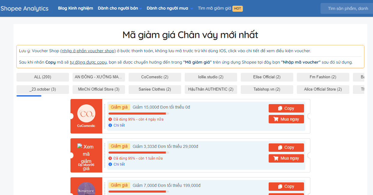 +1000 mã giảm giá chân váy trên Shopee | Cập nhật mới nhất