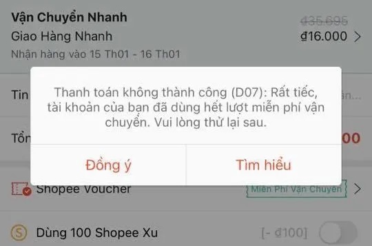 Lỗi D07 Shopee là gì? Cách khắc phục lỗi D07 Shopee cực dễ