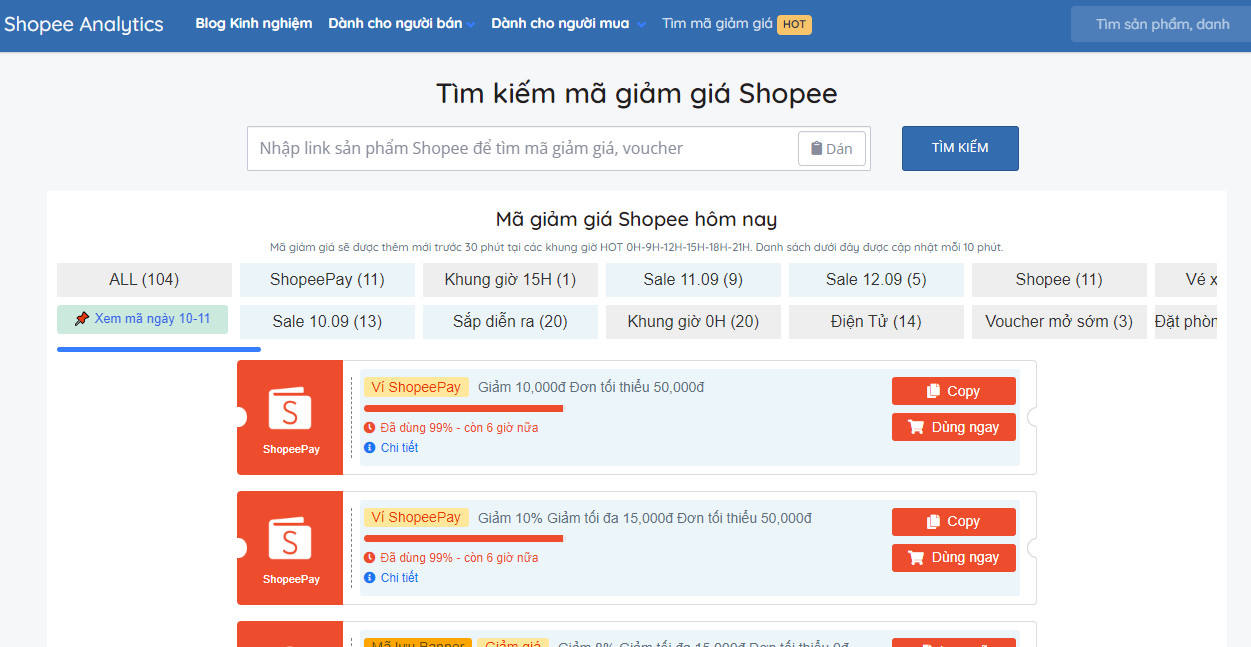 Hướng dẫn tìm mã giảm giá Shopee trên Website cực đơn giản
