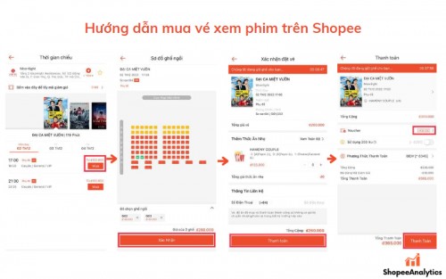 Hướng dẫn mua vé xem phim trên Shopee