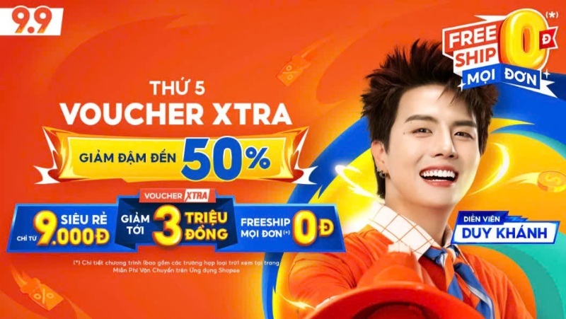 Shopee Sale 9.9: Siêu Rẻ 9.000Đ, Voucher Xtra Tới 3 Triệu, Freeship 0Đ