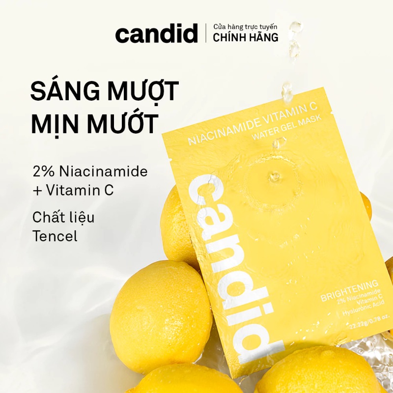 Mặt nạ dưỡng sáng da Candid Niacinamide Vitamin C Water Gel Mask có tốt không?